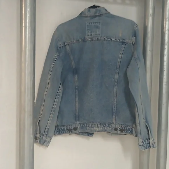 Zara Light Blue Distressed Jacket - Picture 4 of 4